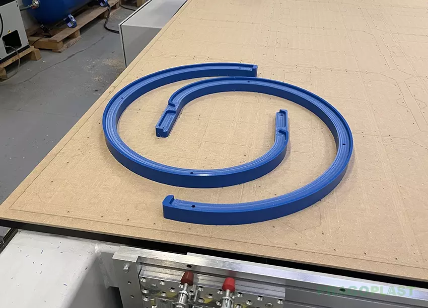 Výsledný obrobek - materiál polyetylén