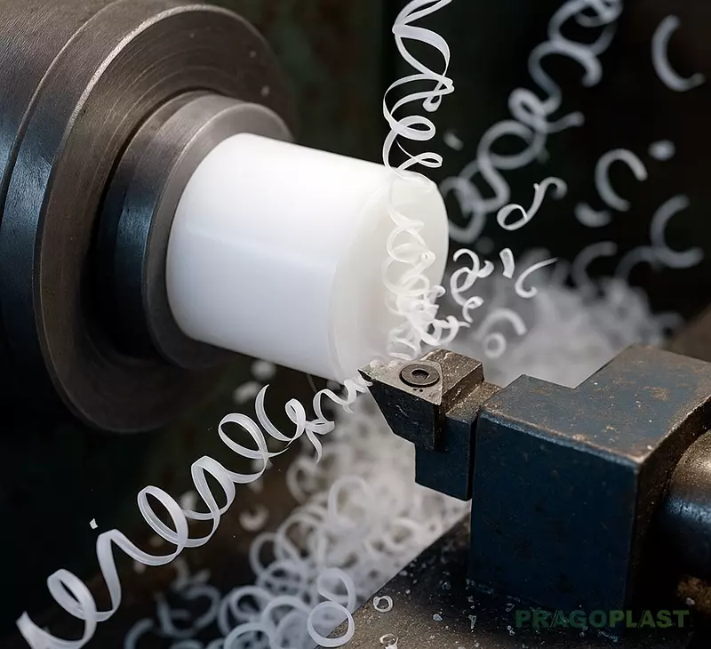 Soustružení plastového dílu