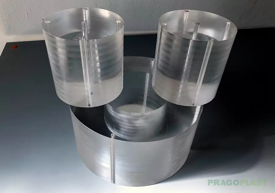 Ukázka obrobku akrylátu (PMMA)